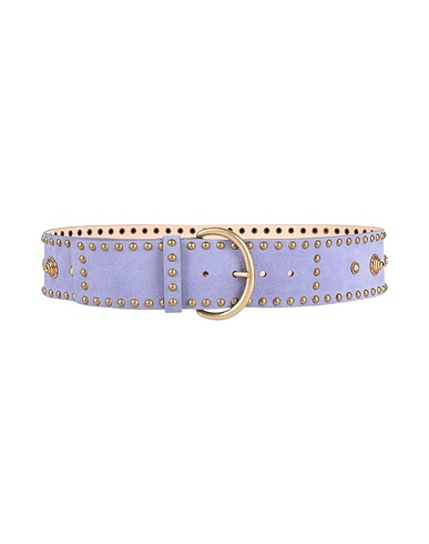 ALESSIA ZAMATTIO High-waist belt Lilac 100% Calfskin