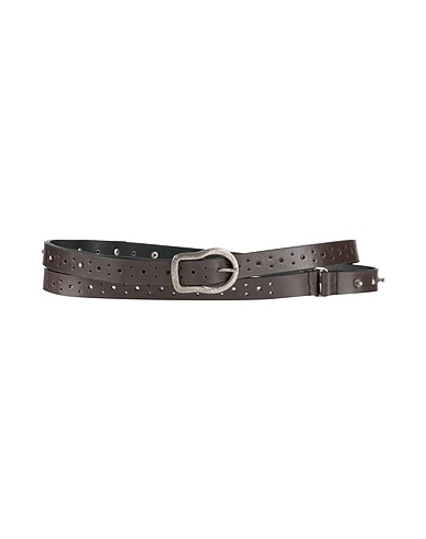 DOROTHEE SCHUMACHER Regular belt Dark brown 100% Calfskin