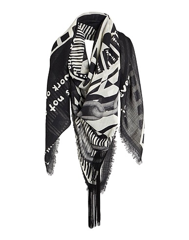HEART HEART HEART Sciarpe e foulard Nero 100% Lana Vergine