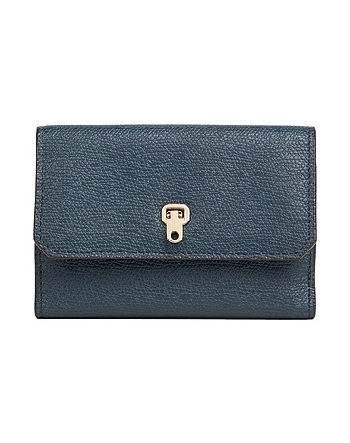 VALEXTRA Wallet Navy blue 100% Calfskin