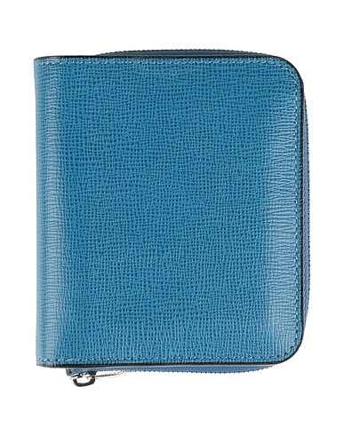VALEXTRA Wallet Pastel blue Leather