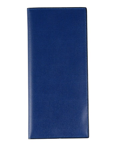 VALEXTRA Document holder Bright blue Leather