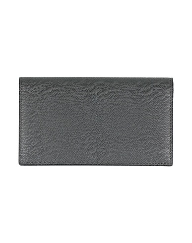 VALEXTRA Wallet Charcoal Leather