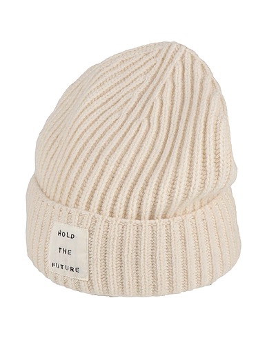 ISABEL BENENATO Hat Cream 50% Cashmere, 50% Wool