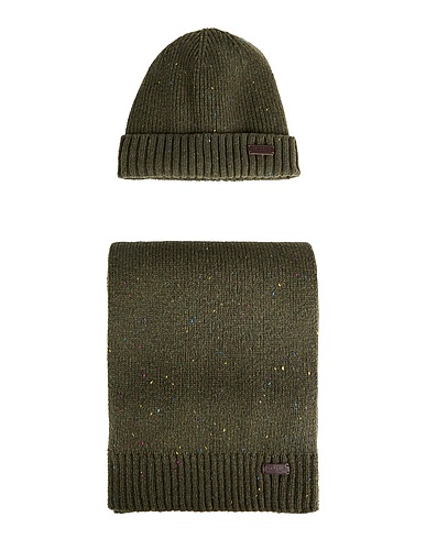 BARBOUR Accessories sets Military green 45% Acrylic, 40% Wool, 15% Polyamide