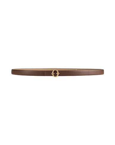 OTTOD'AME Thin belt Chocolate brown 100% Leather