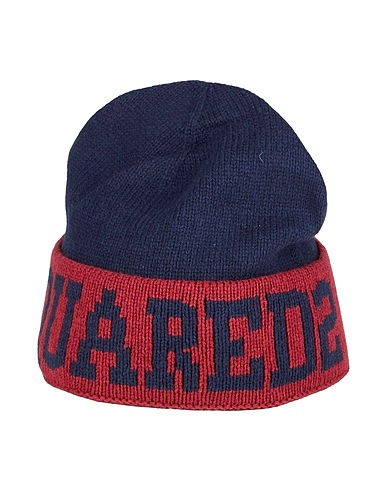 DSQUARED2 Hat Navy blue 60% Cotton, 30% Polyamide, 10% Wool