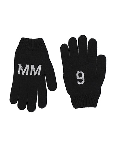 MM6 MAISON MARGIELA Guanti Nero 50% Acrilico, 50% Lana, Poliestere, Fibra di metallo