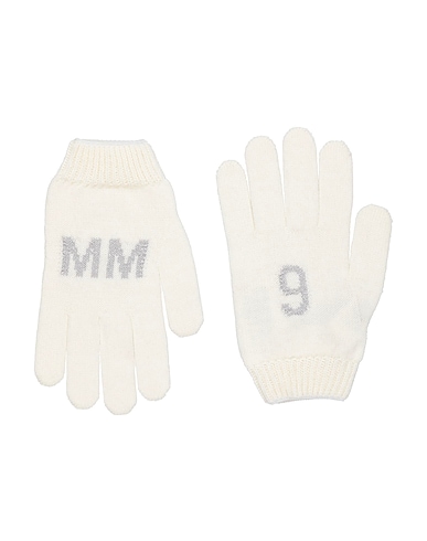 MM6 MAISON MARGIELA Gloves White 50% Acrylic, 50% Wool, Polyester, Metallic fiber