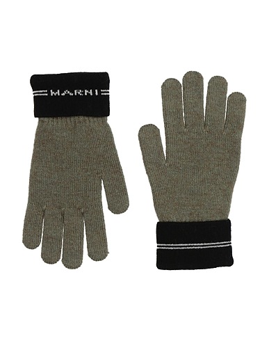 MARNI Guanti Verde militare 35% Nylon, 30% Rayon, 30% Lana, 5% Cachemire