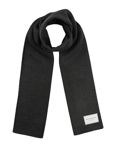 PHILOSOPHY di LORENZO SERAFINI Scarves and foulards Charcoal 100% Wool