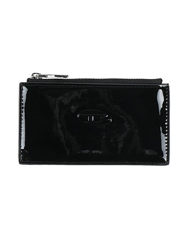 DIESEL Small Leather Goods Black 50% Polyurethane, 50% Cow leather, Zinc alloy, Brass