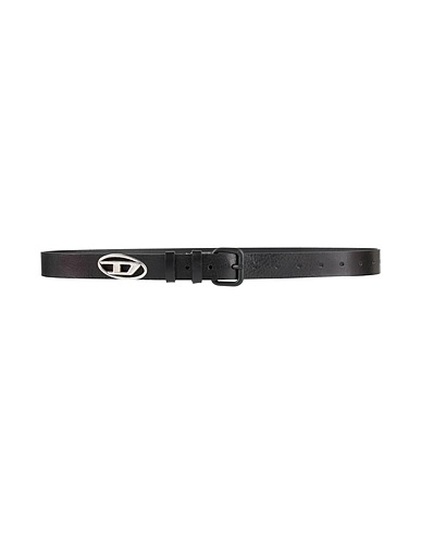 DIESEL Cintura Regular Nero 100% Pelle di bovino, Zama, Ottone