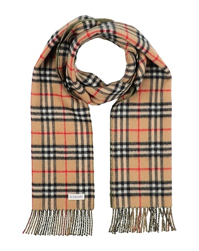 BURBERRY Sciarpe e foulard Verde militare 100% Cachemire