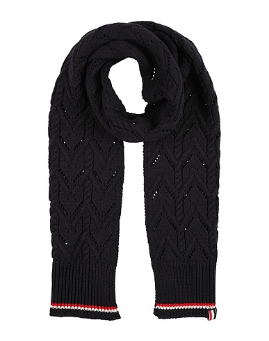 THOM BROWNE Sciarpe e foulard Blu notte 100% Lana Merino