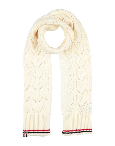 THOM BROWNE Sciarpe e foulard Panna 100% Lana Merino