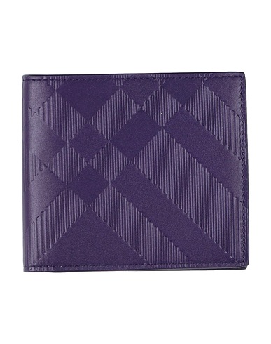 BURBERRY Wallet Purple 100% Calfskin