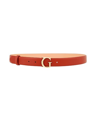 GUESS Regular belt Brown 100% Polyurethane
