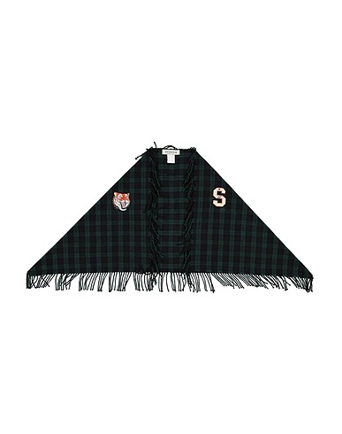 SHIRTAPORTER Scarves and foulards Dark green 54% Wool, 30% Polyester, 8% Polyamide, 8% Acrylic