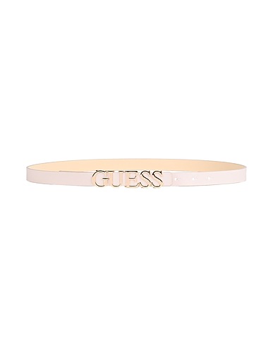GUESS Thin belt Light grey Textile fibres