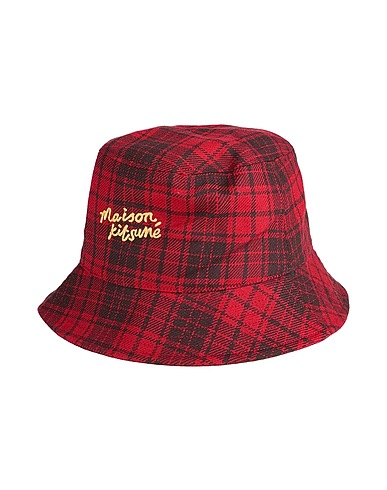 MAISON KITSUNÉ Hat Brick red 100% Virgin Wool