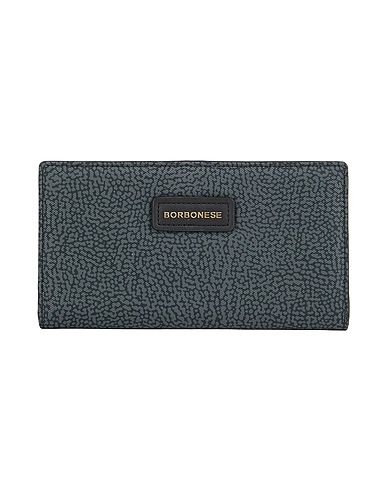 BORBONESE Wallet Dark green 100% Polyester, Polyurethane