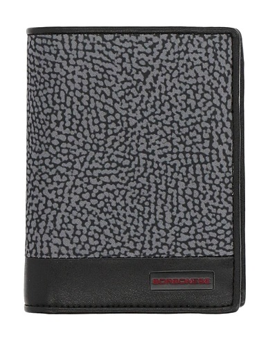 BORBONESE Wallet Charcoal 100% Polyester, Polyurethane