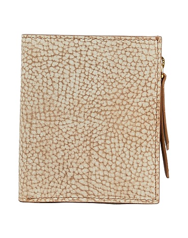 BORBONESE Wallet Light grey 100% Leather