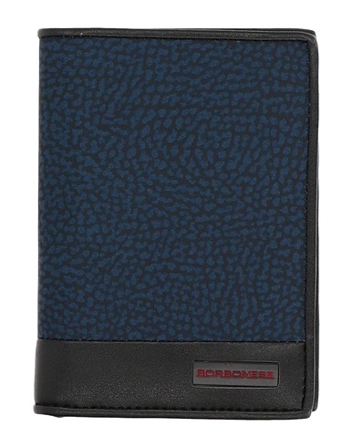 BORBONESE Wallet Navy blue 100% Polyester, Polyurethane