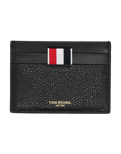 THOM BROWNE Small Leather Goods Black Calfskin