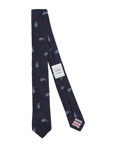 THOM BROWNE Cravatte e papillon Blu notte 100% Seta