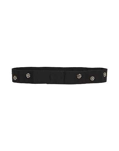 MAX MARA Regular belt Black 50% Viscose, 50% Cotton