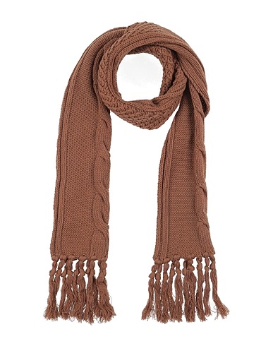 JACOB COHЁN Scarves and foulards Brown 100% Virgin Wool