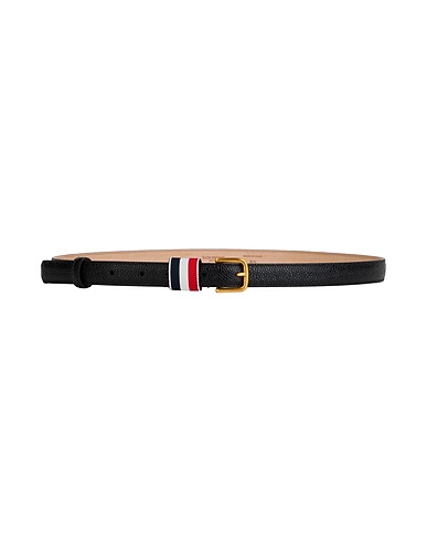 THOM BROWNE Thin belt Black Leather