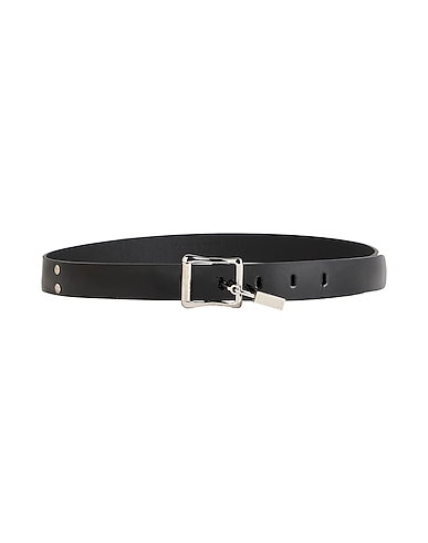 SAINT LAURENT Regular belt Black Calfskin, Brass