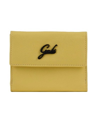 GABS Portefeuille Jaune pastel 100% Cuir de veau
