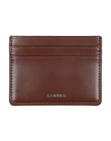 SANDRO Small Leather Goods Chocolate brown 100% Cowhide