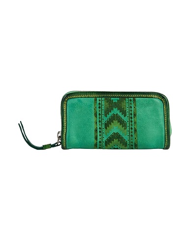 CATERINA LUCCHI Wallet GOLD Emerald green Calf hair, Cowhide