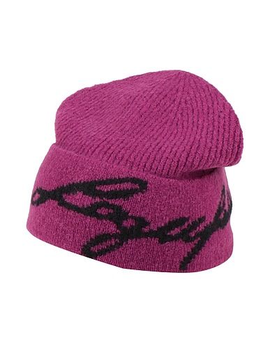 KARL LAGERFELD Hat Mauve 50% Acrylic, 35% Nylon, 6% Wool, 5% Polyester, 4% Elastane