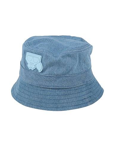 KARL LAGERFELD Hat Blue 87% Cotton, 7% Recycled polyester, 6% Polyester