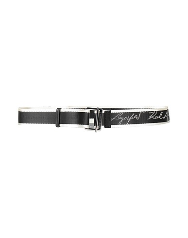 KARL LAGERFELD Belts Black 98% Polyester, 2% Cow leather