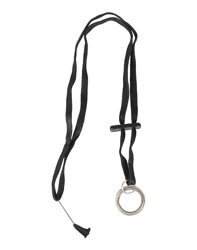 11 by BORIS BIDJAN SABERI Key ring Black Textile fibers, 925/1000 Silver
