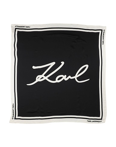 KARL LAGERFELD Sciarpe e foulard Nero 100% Seta