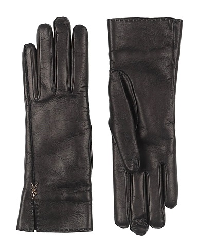 SAINT LAURENT 手袋 ブラック 羊革（ラムスキン） 100% / 金属