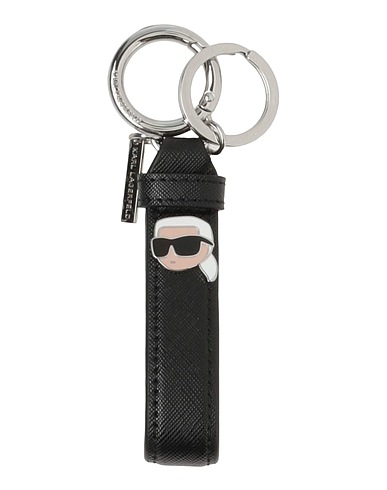 KARL LAGERFELD Key ring Black 70% Polyurethane, 30% Zinc