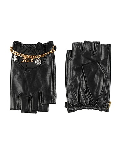 KARL LAGERFELD Gloves Black 100% Goat skin