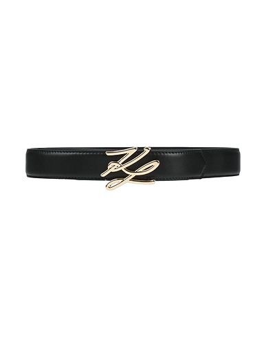 KARL LAGERFELD Belts Black 50% Cow leather, 50% Polyurethane