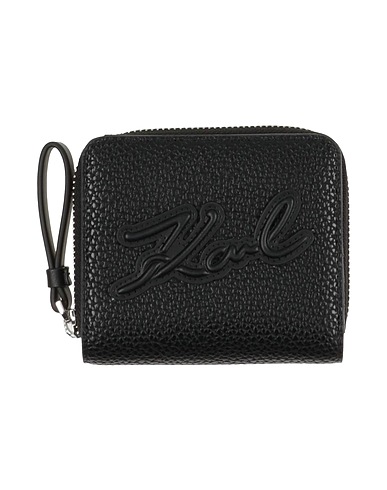 KARL LAGERFELD Portafoglio Nero 58% Poliuretano riciclato, 42% Poliuretano