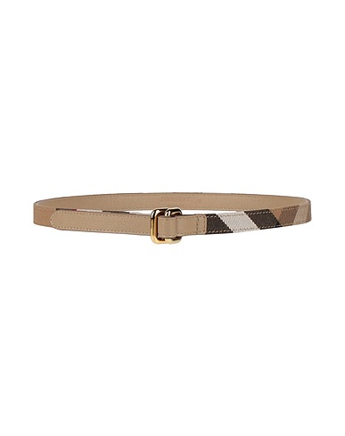 BURBERRY Cinture Sabbia Fibre tessili, Pelle