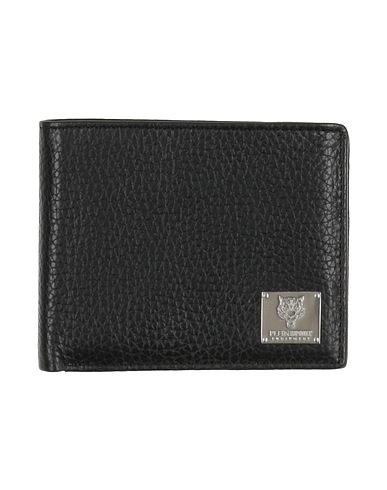 PLEIN SPORT Wallet Black 100% Cow leather